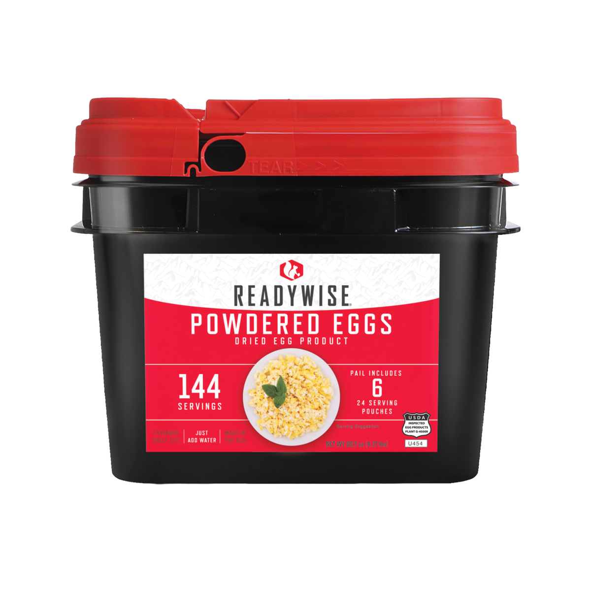 ReadyWise Freeze-Dried Powdered Eggs Bucket (144)