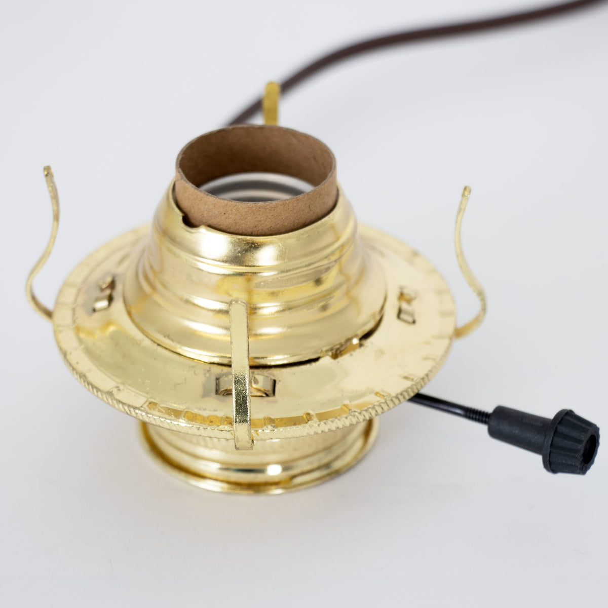Brass Plated Electrified Burner for Oil Lamps - #2