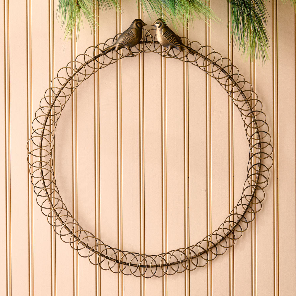 Golden Wreath Christmas Card Holder