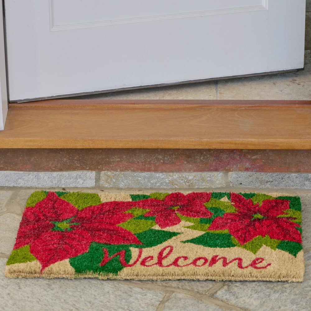 Poinsettia Outdoor Mat