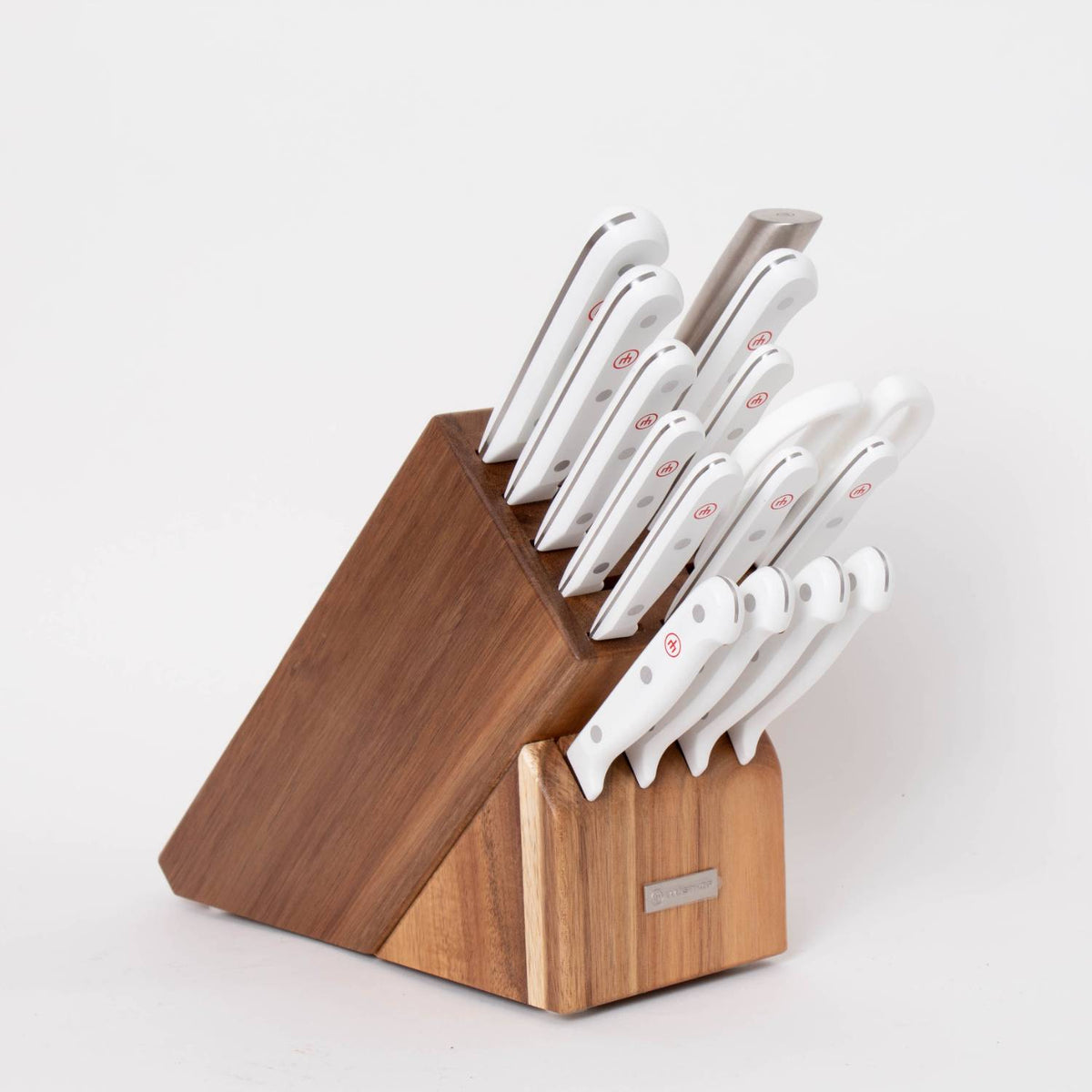 Wusthof Gourmet White Handle Knife Block Set - 16 Pieces