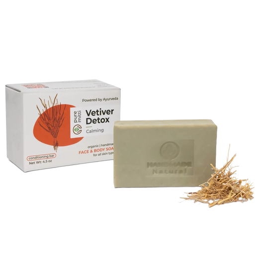Vetiver Calming Ayurvedic Bar Soap - Organic / Handmade