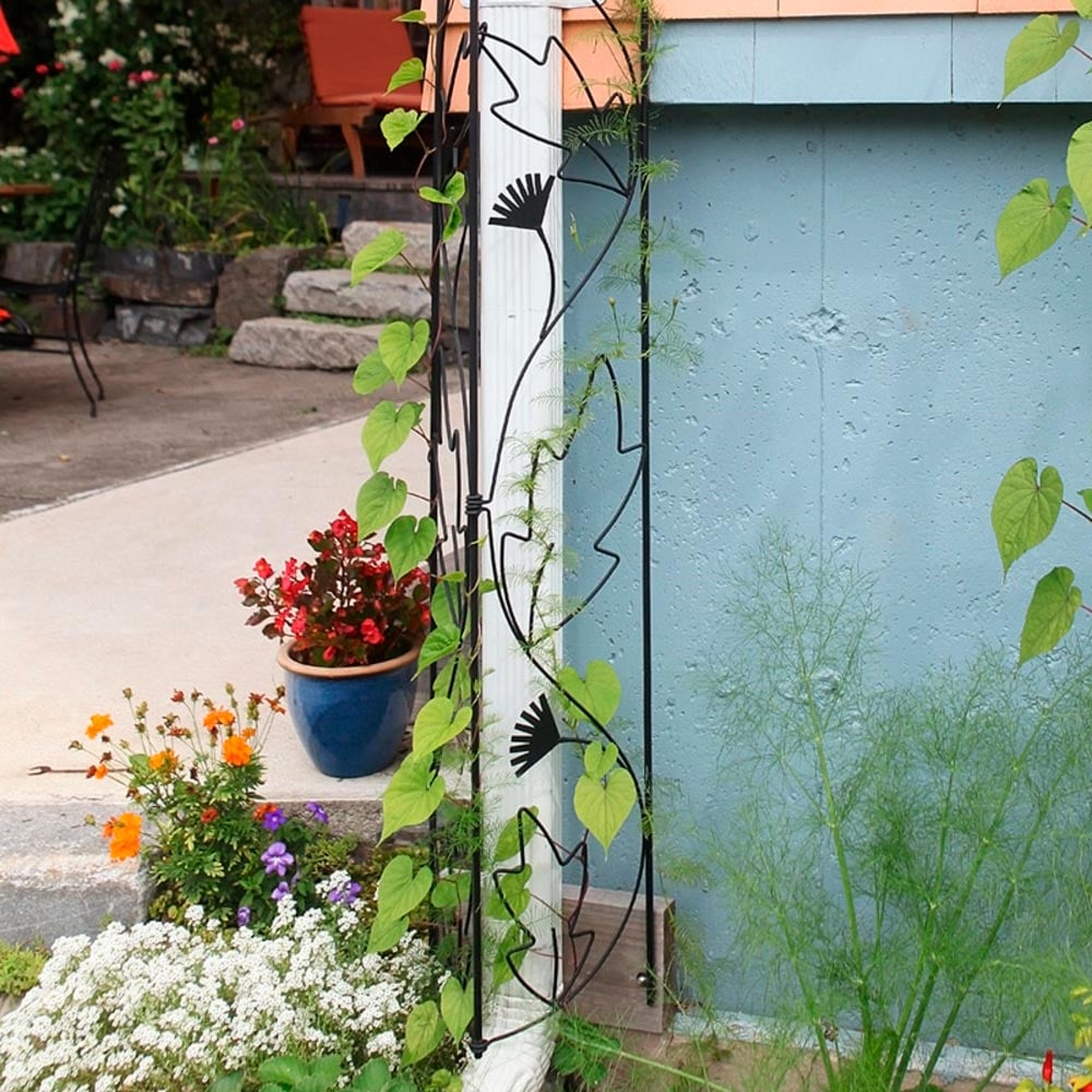 Leaf-Pattern Downspout Trellis