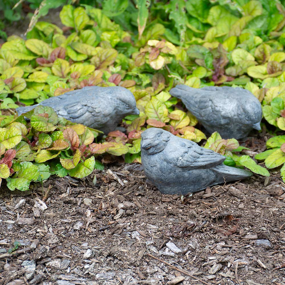 Trio of Birds Statues