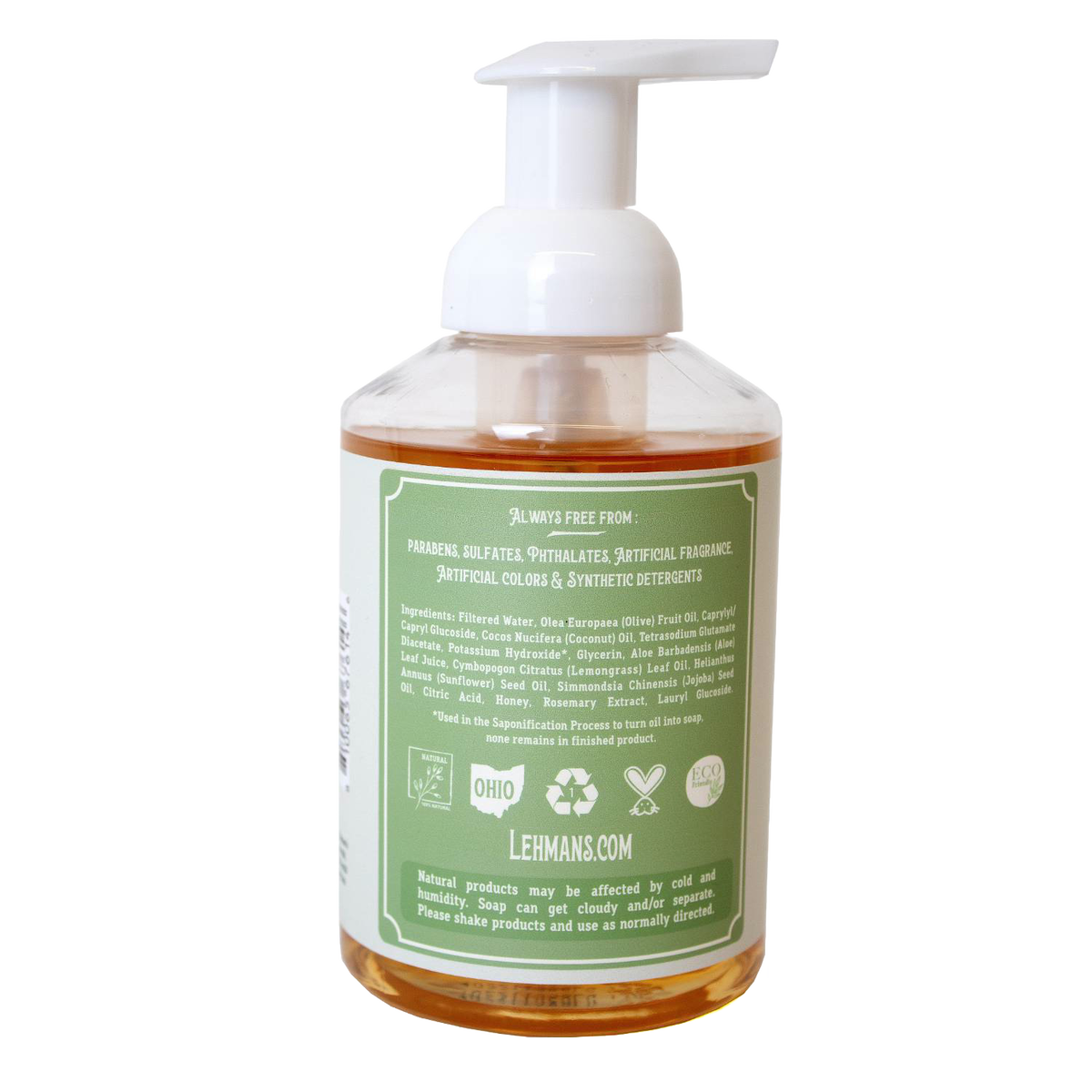 Lehman's Castile Moisturizing Foaming Hand Soap - 16 fl oz