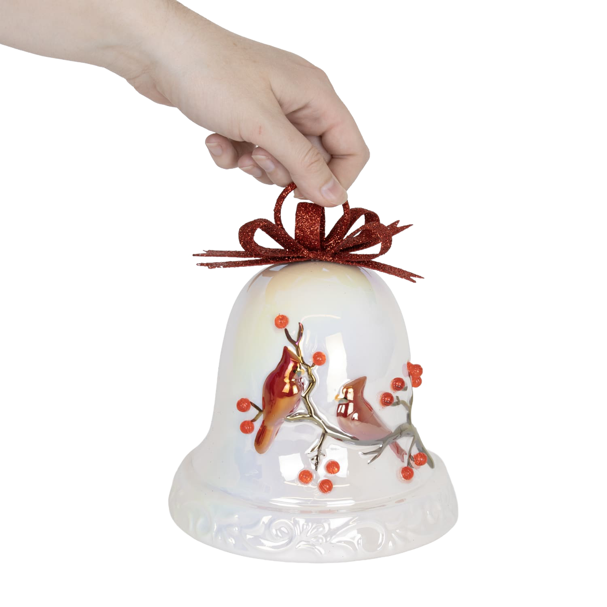 Light Up Holiday Cardinal Bell - 7.25"