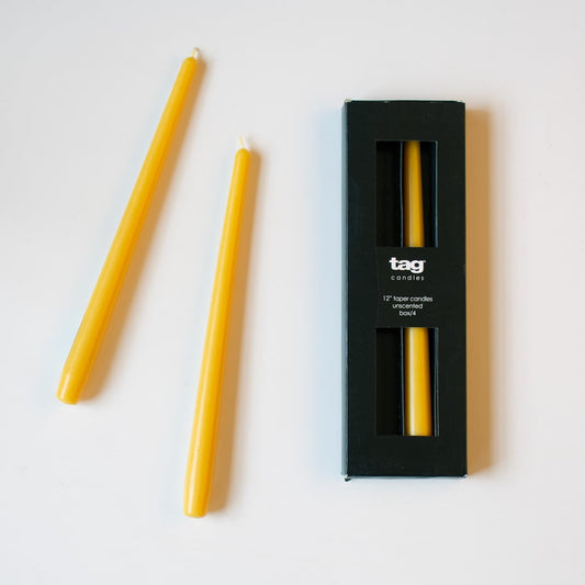 12" Taper Candles, Set of 4