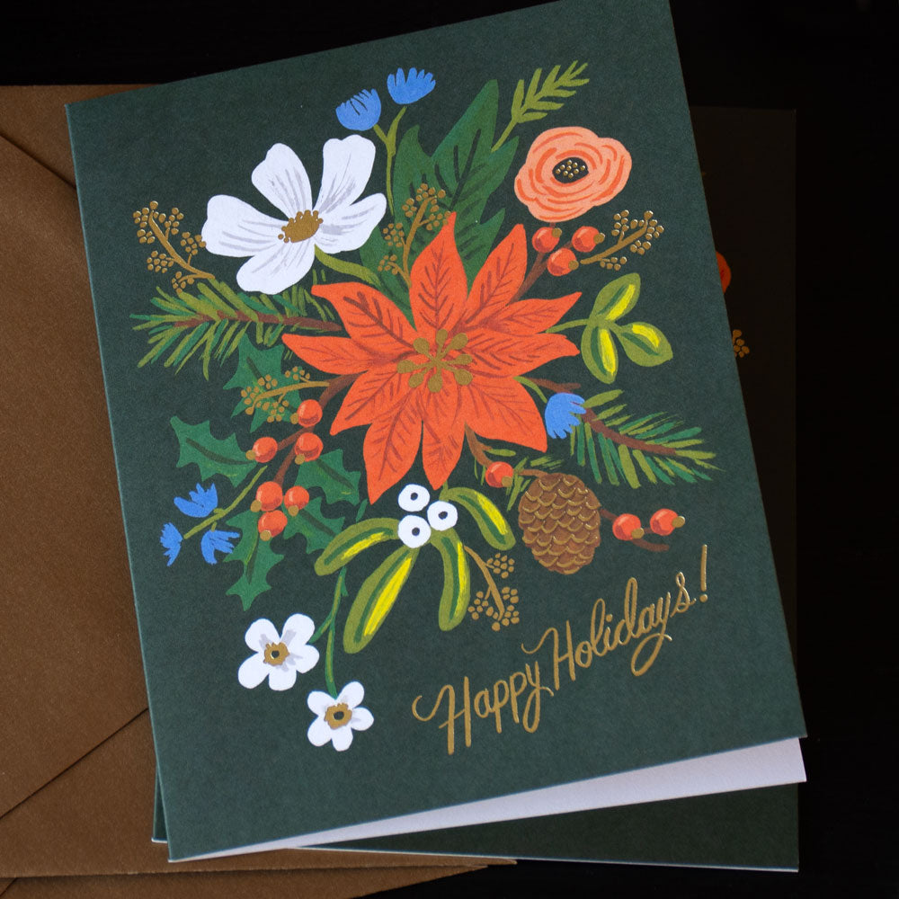 Holiday Bouquet Note Cards, Set of 8