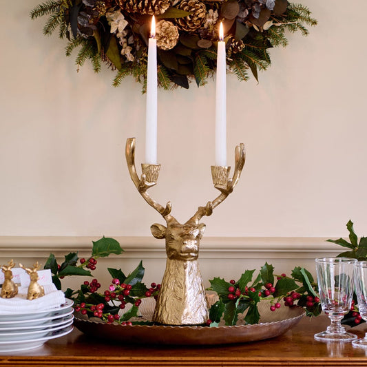 Golden Stag Candelabra
