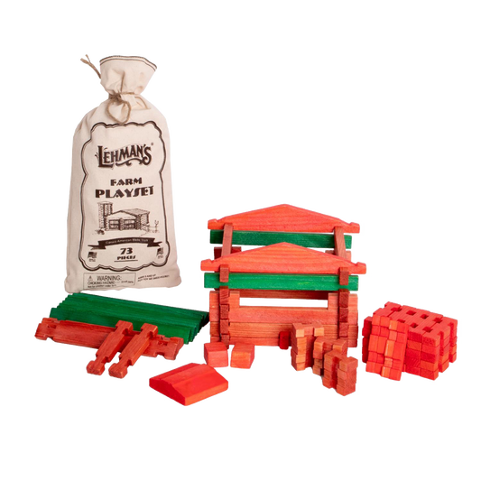 Lehman's Farm Wooden Log Playset