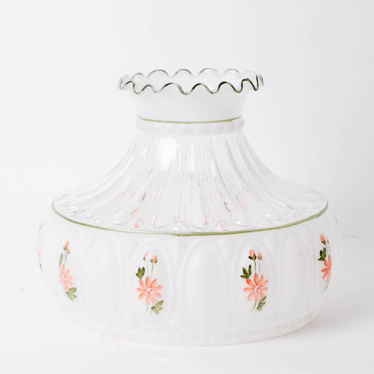 Aladdin Pink Wildflowers Lamp Shade - Glass - 10"