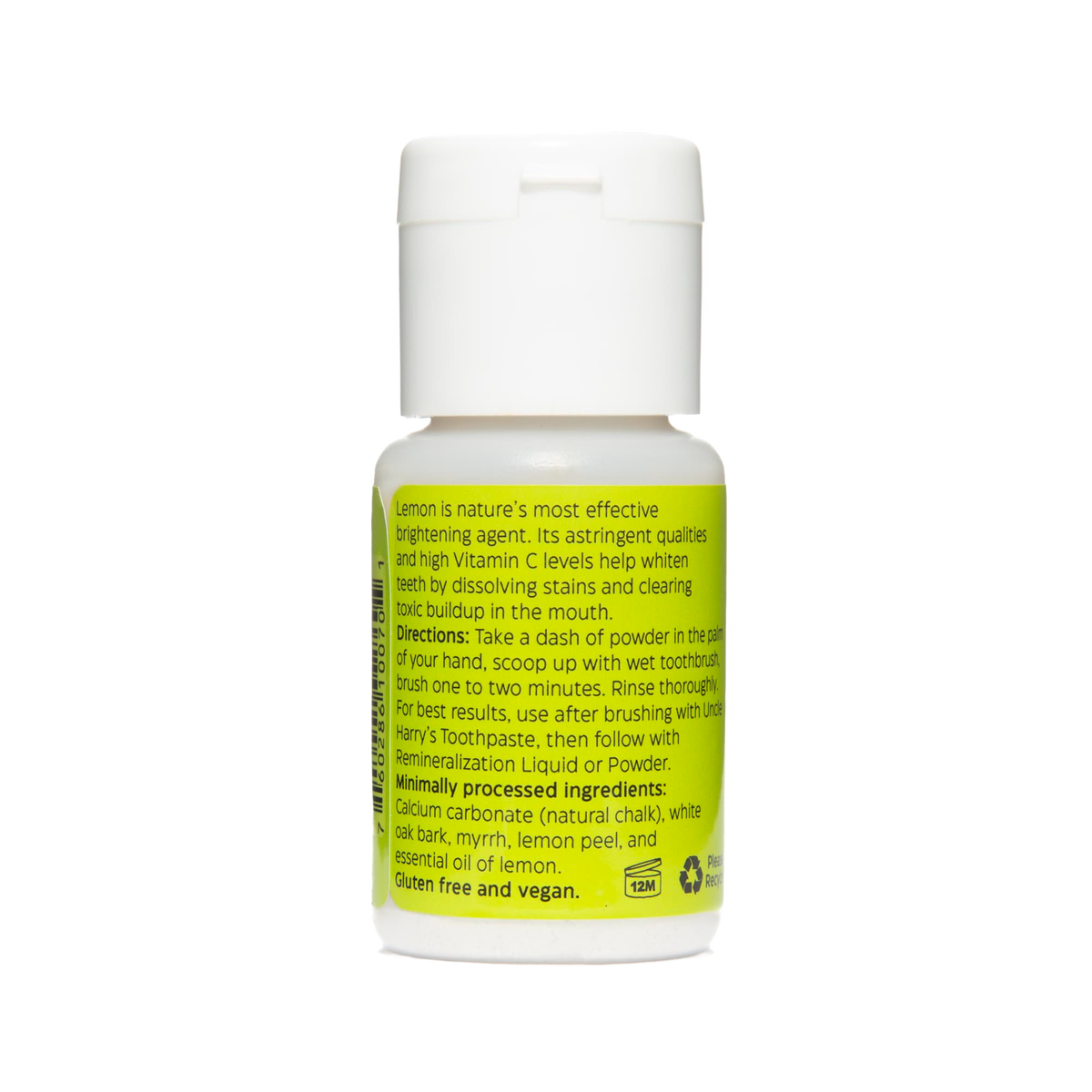 Uncle Harry's All-Natural Tooth Whitener Powder - Pack of 2