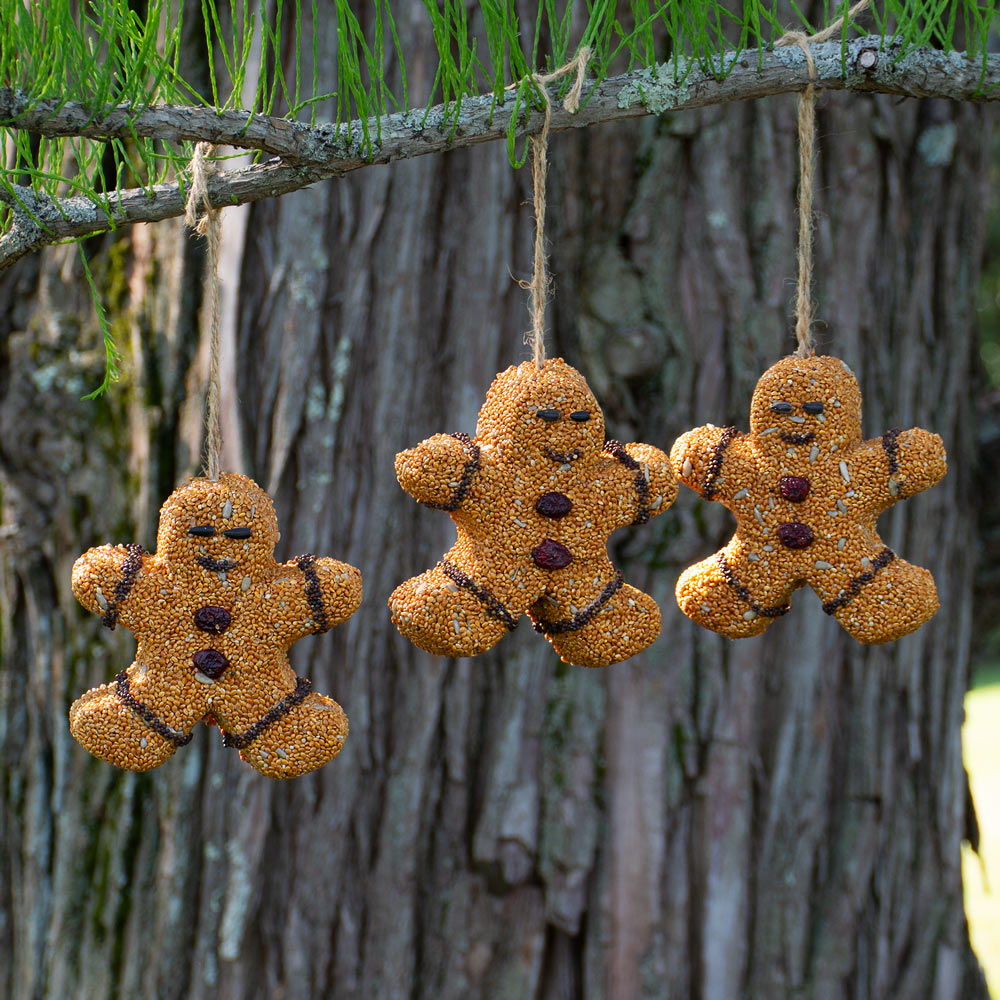 Gingerbread Men Birdseed Trio