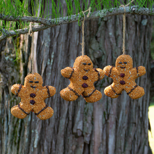 Gingerbread Men Birdseed Trio