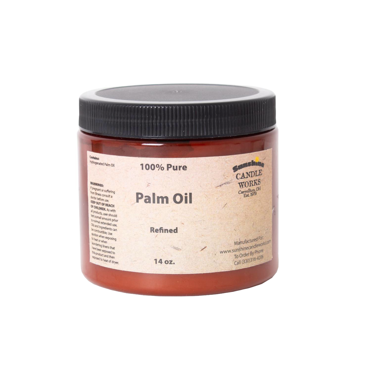 Pure Palm Oil for Soap Making - 14 oz