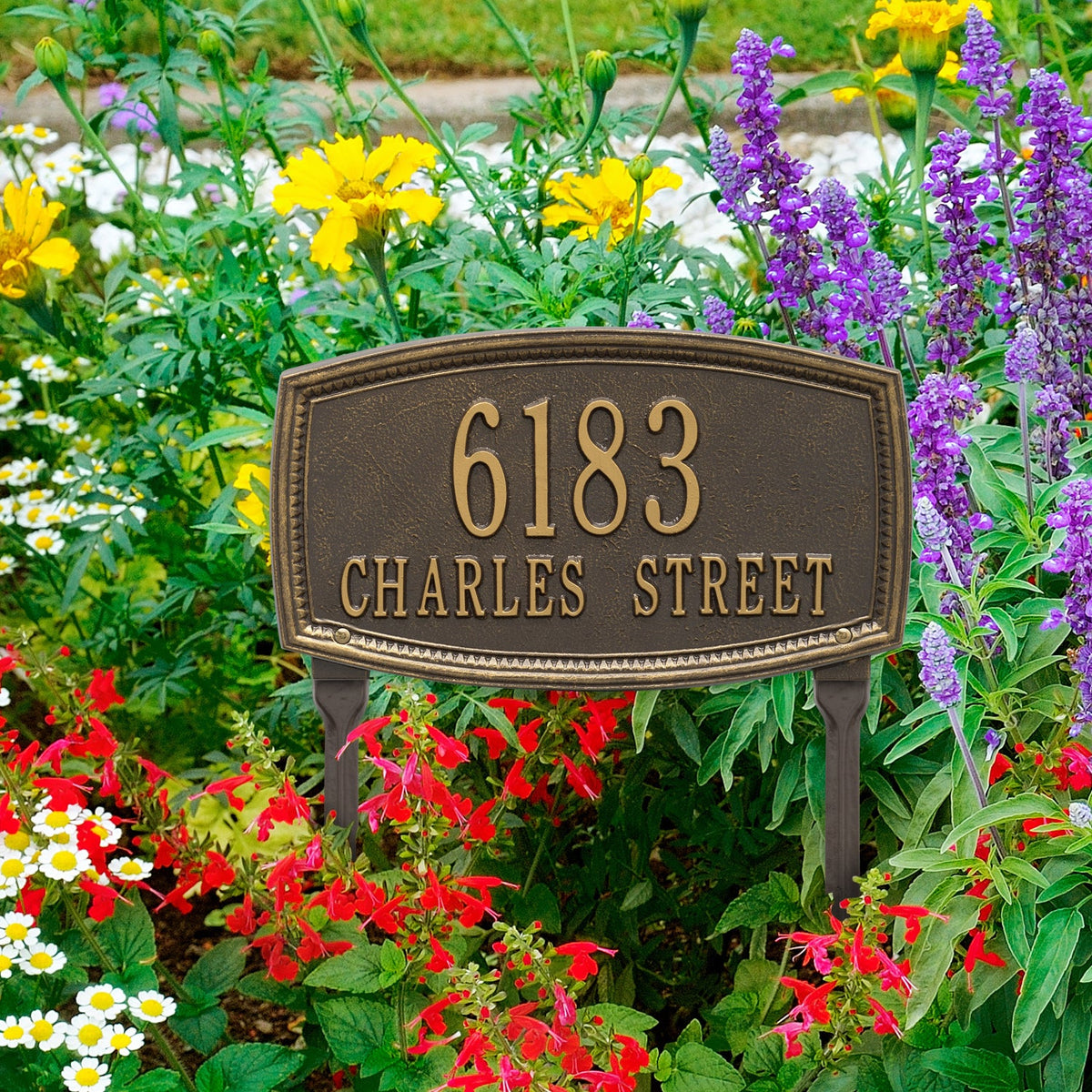 Whitehall Croswell Custom Lawn Plaque - Bronze, 2-Line