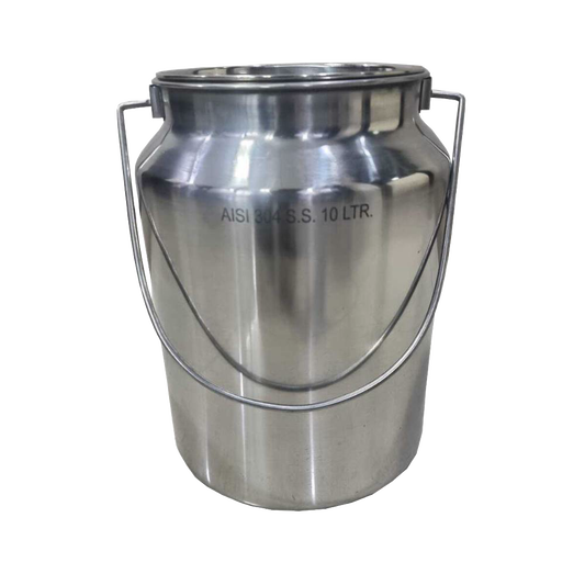 Small Stainless Steel Milk Cans - 10L/2.6 gal
