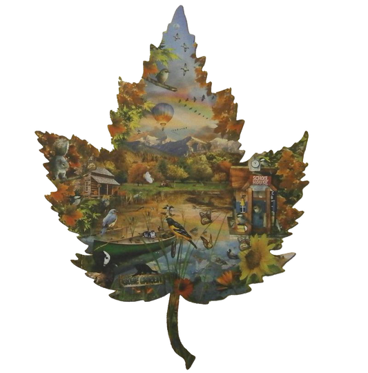 Shaped Jigsaw Puzzle - Autumn Leaf - 1000 pcs