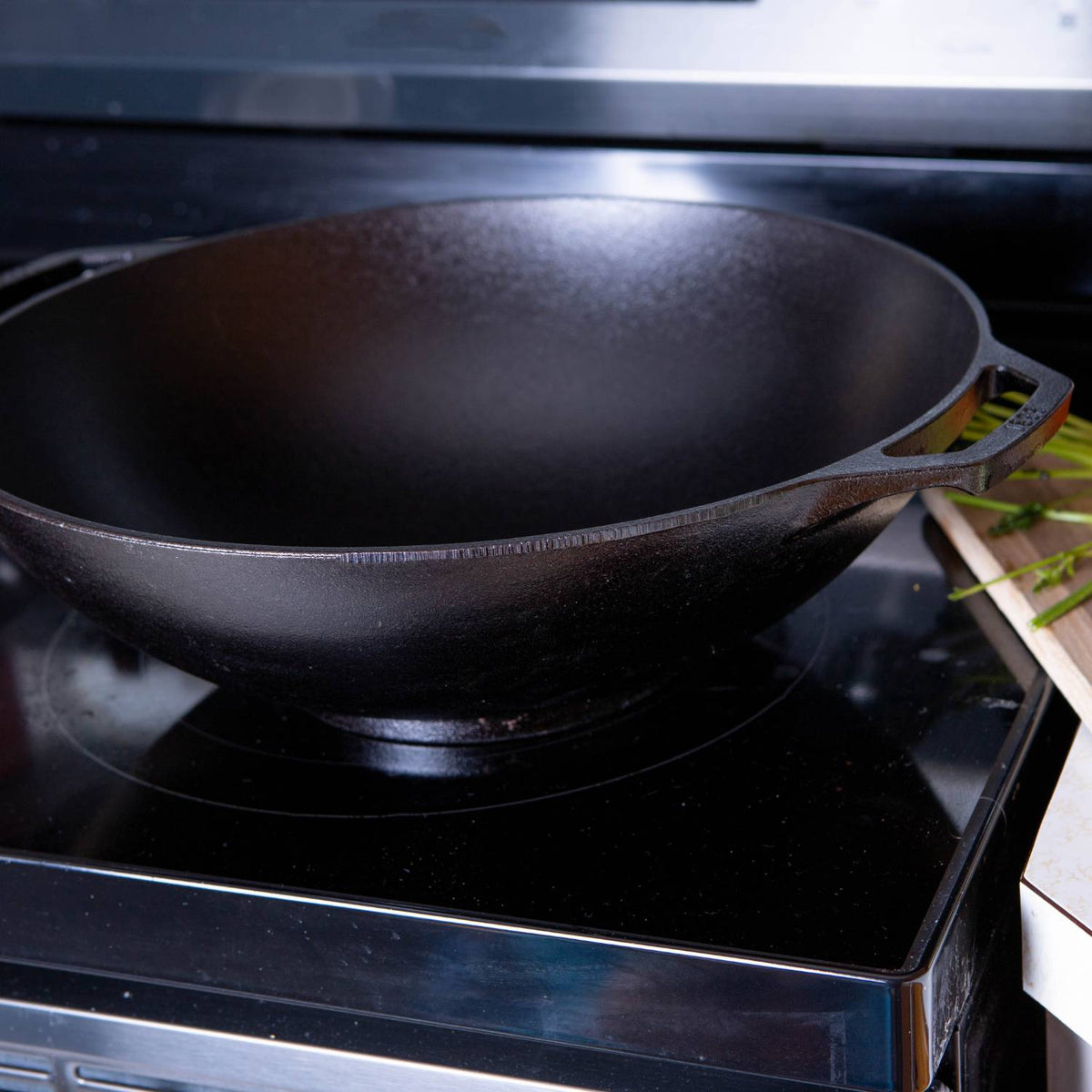 Lodge Cast Iron Wok with Wide Base
