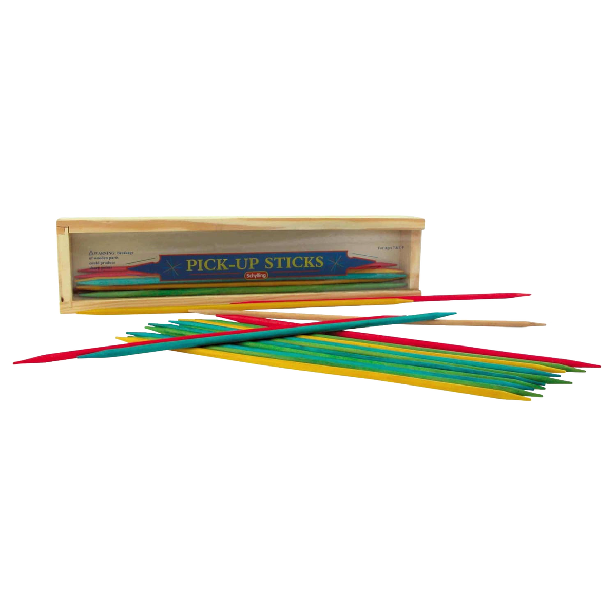 Pick Up Sticks Game with Wooden Storage Box