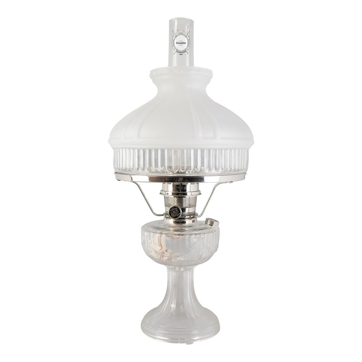 Aladdin Lincoln Drape Oil Lamp with White Top Shade