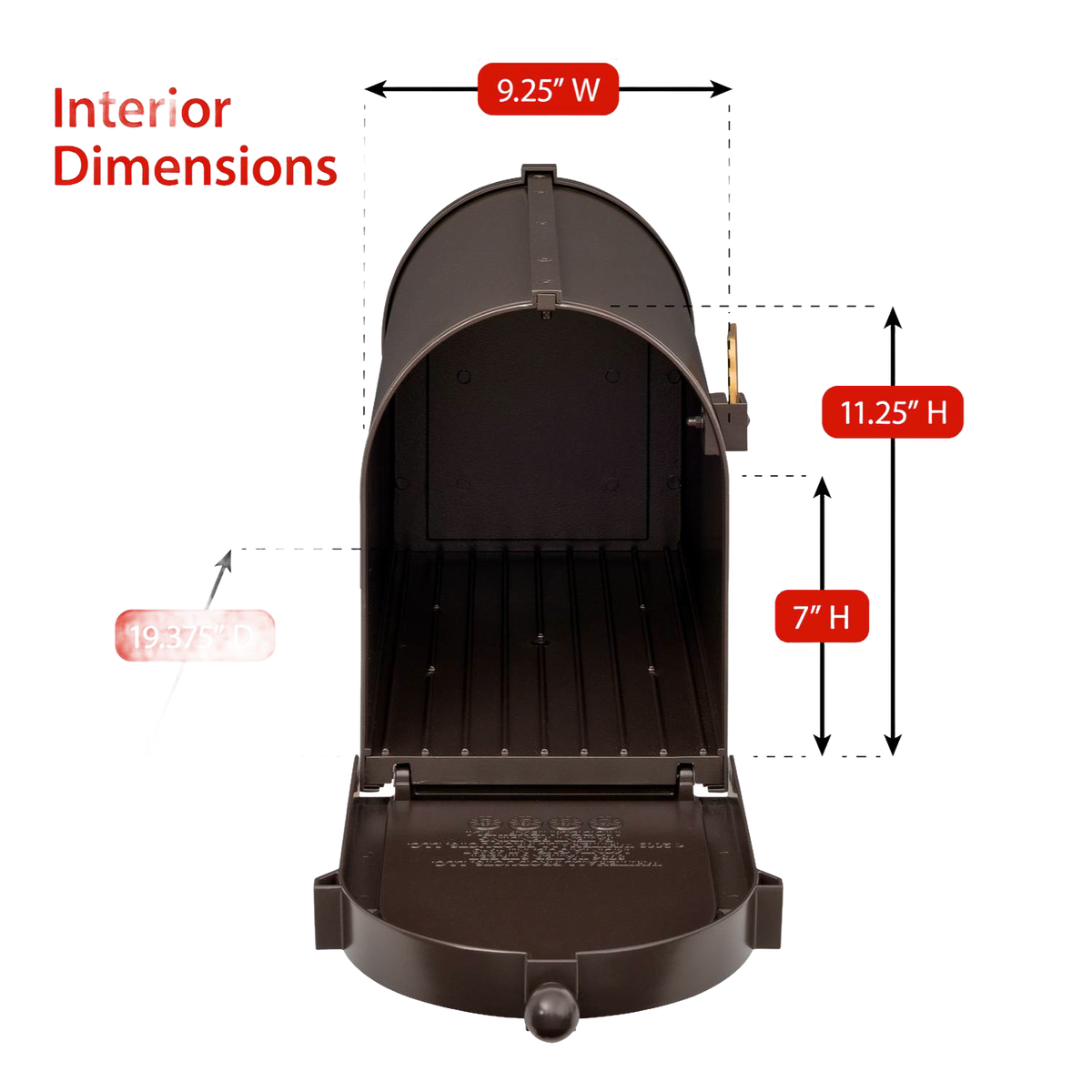 Whitehall Custom Capitol Mailbox - Bronze/Gold