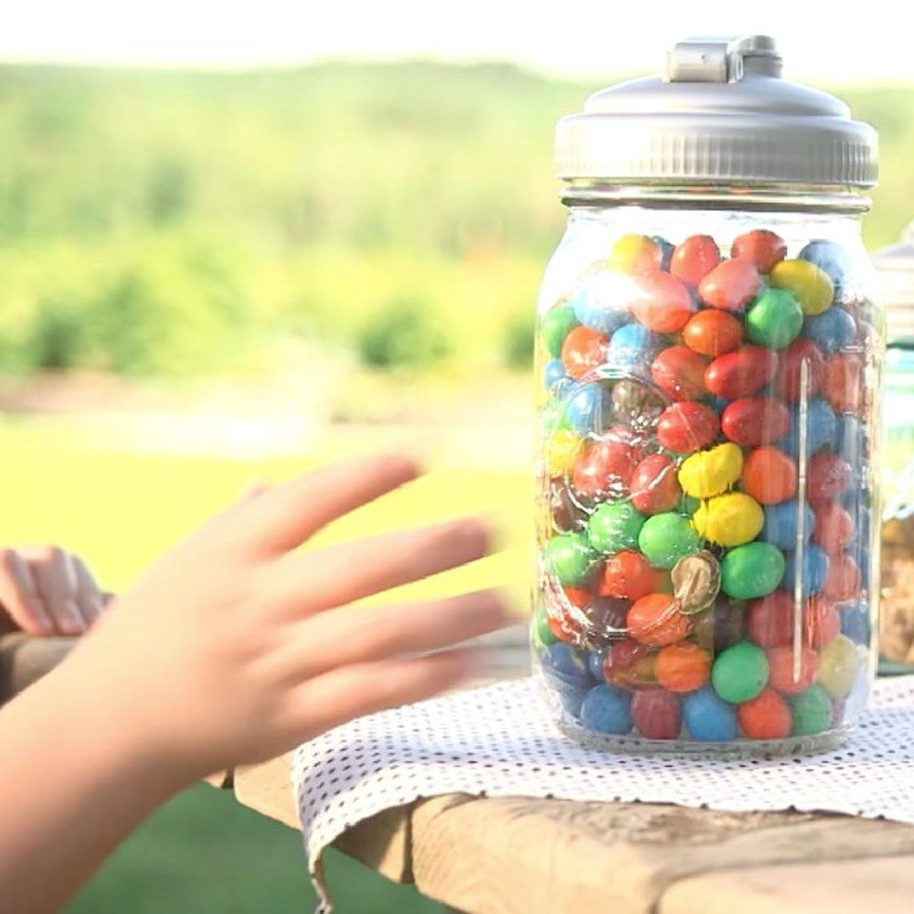 reCAP Mason Jar Pour Lid with Carry Loop - Wide Mouth