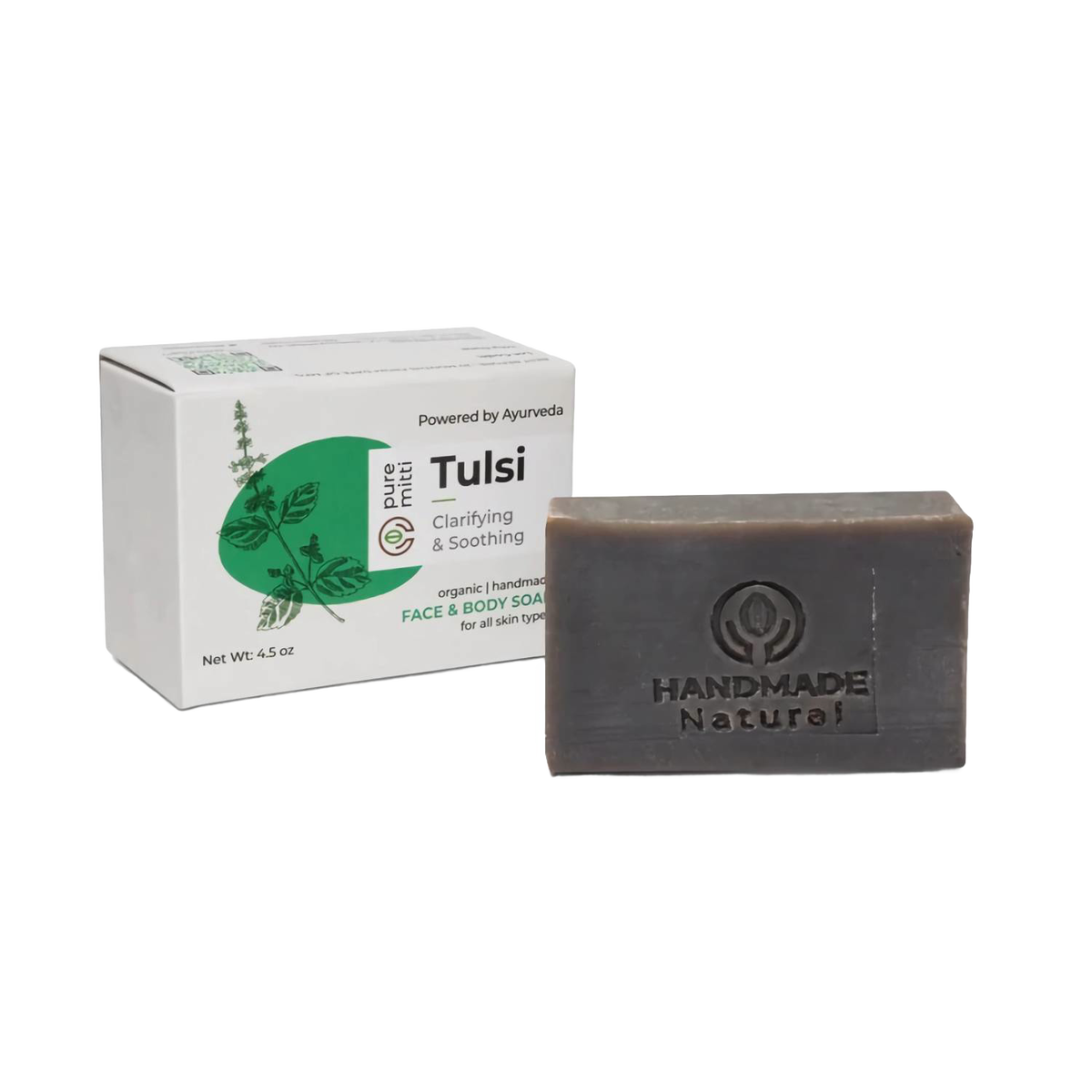 Tulsi Clarifying Ayurvedic Bar Soap - Organic / Handmade