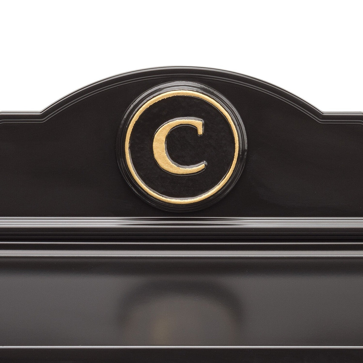 Whitehall Custom Wall Mount Mailbox - Black/Gold