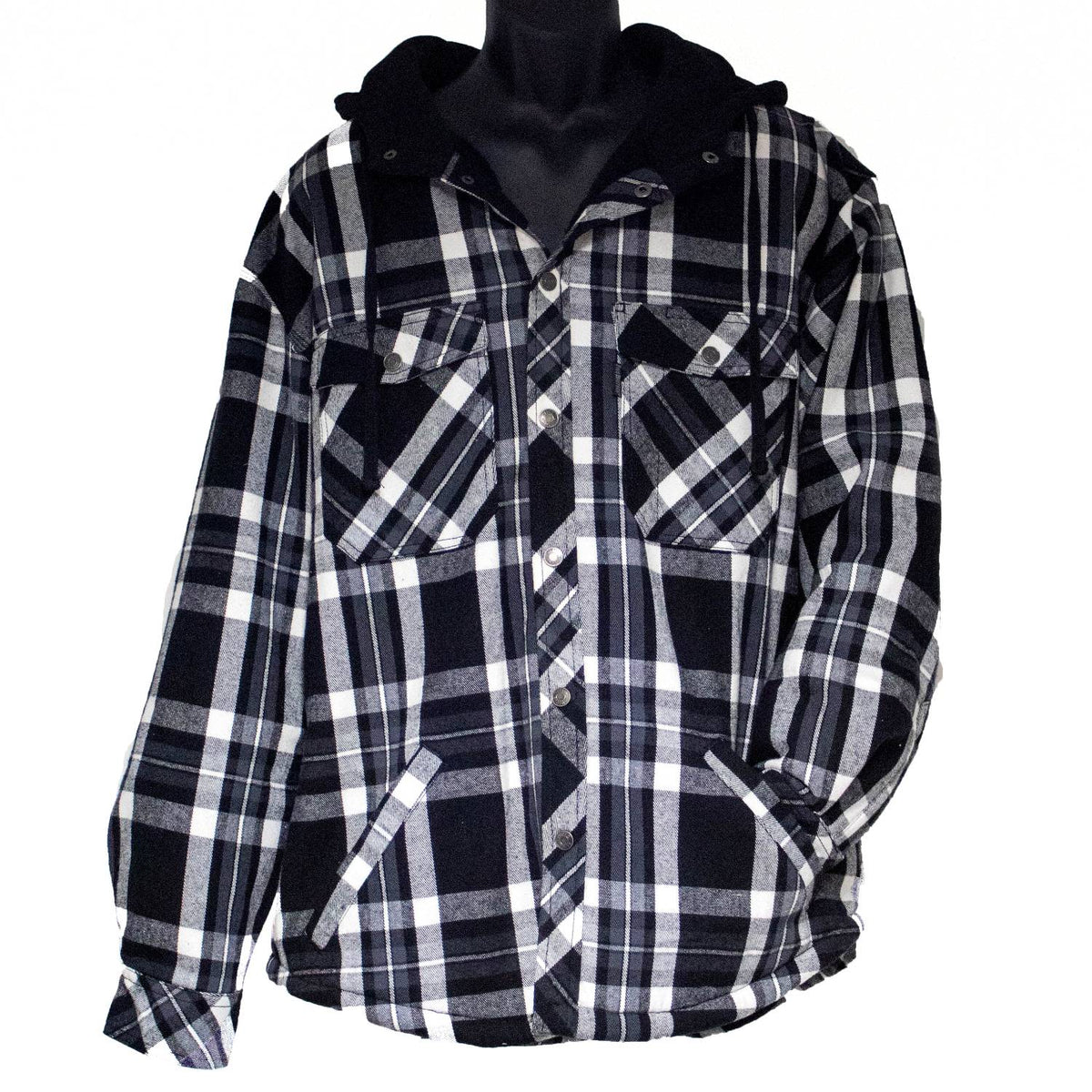 Men's Hooded Sherpa Lined Flannel Jacket - 4XL (Big)