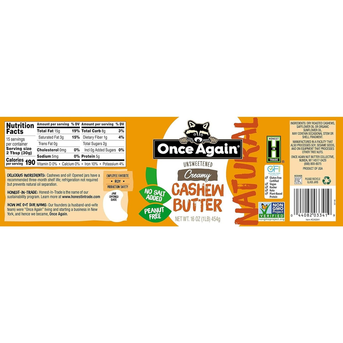 Natural Cashew Butter