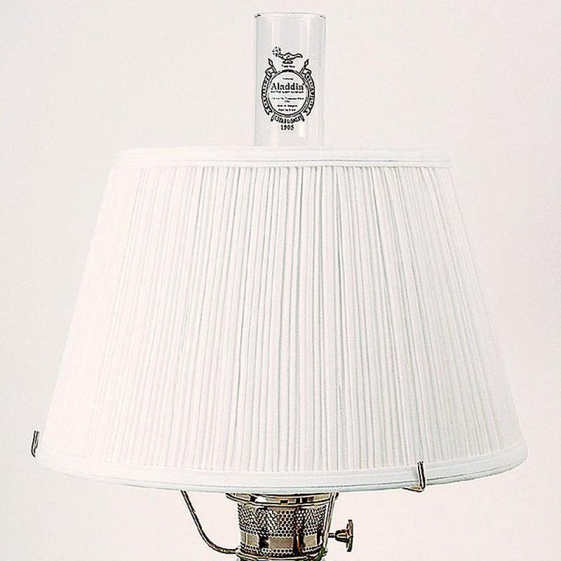 Aladdin White Cloth Pleated Oil Lamp Shade
