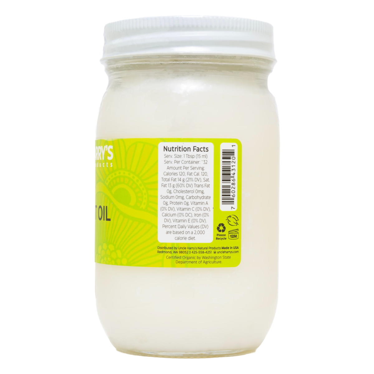 Uncle Harry's Coconut Oil - 16 fl oz