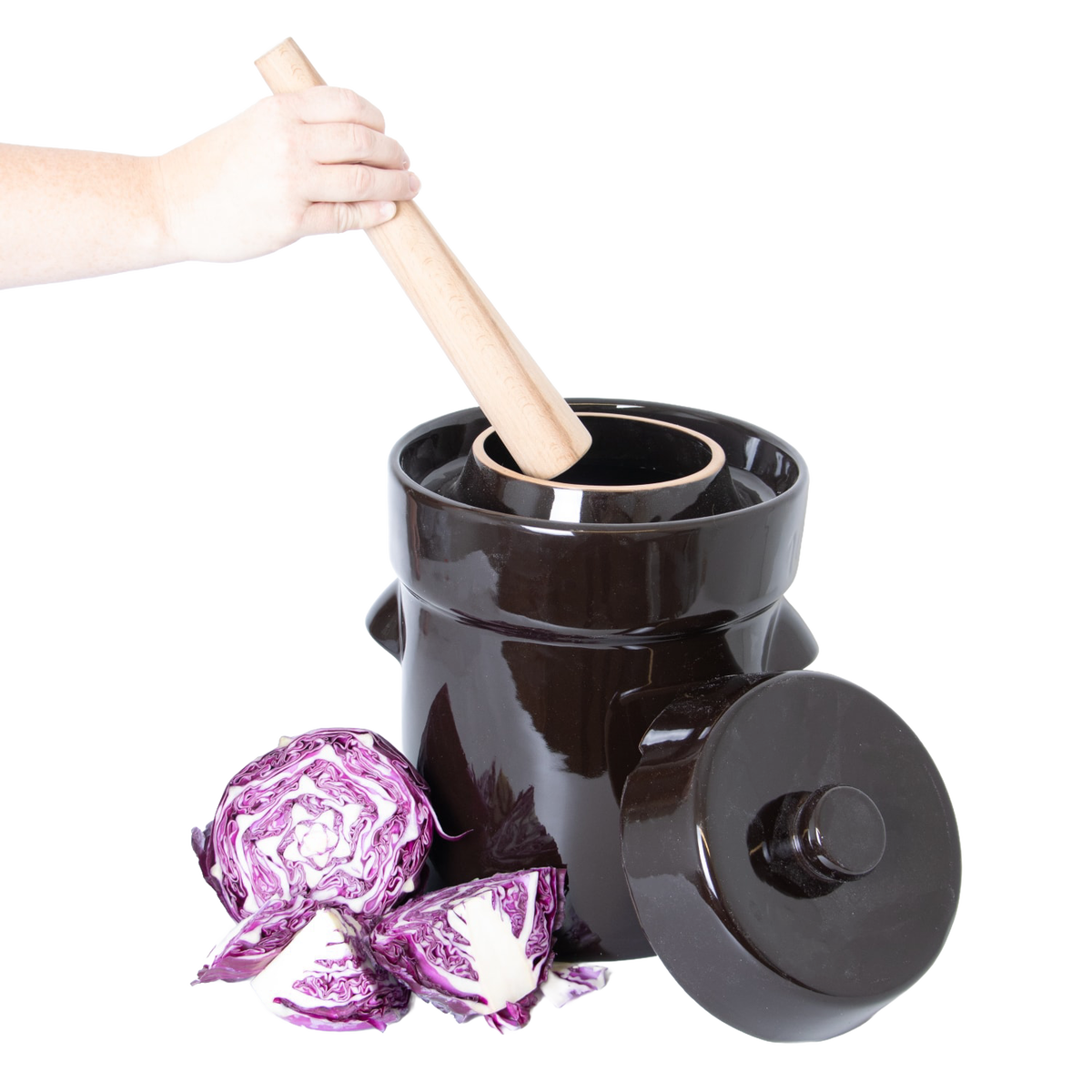 Hausgemachten Dual-Sided Stomper for Crocks and Jars
