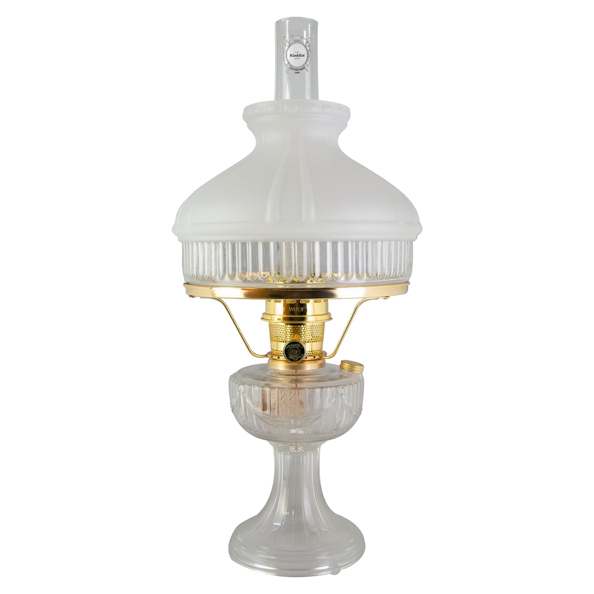 Aladdin Lincoln Drape Oil Lamp with White Top Shade
