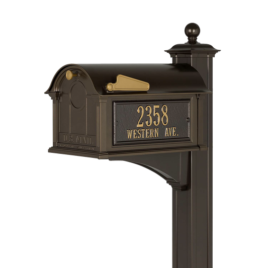 Whitehall Custom Balmoral Mailbox - Bronze/Gold