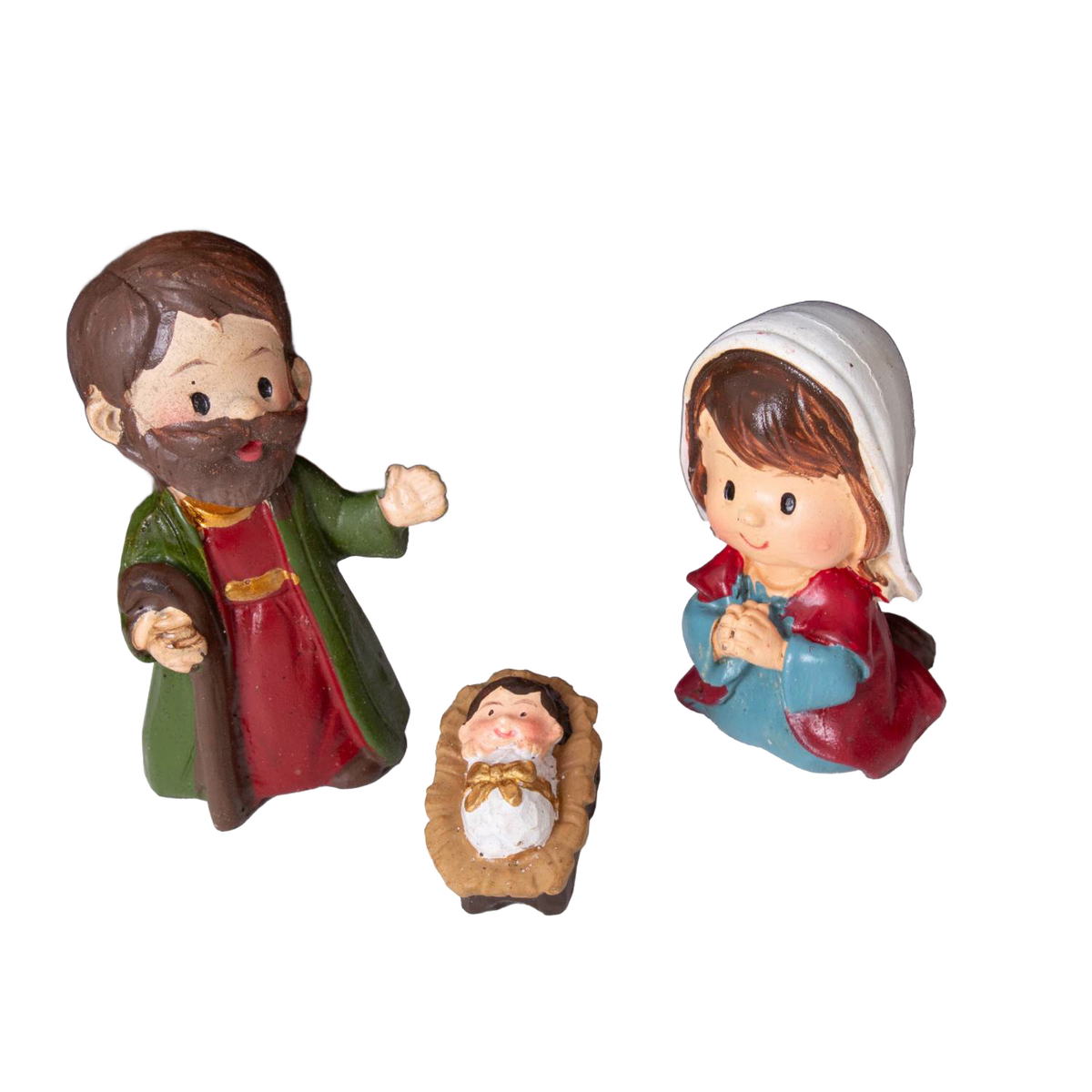 Nativity Set with Metal Creche - 11 pcs