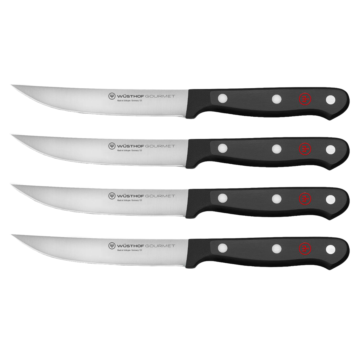 Wusthof Steak Knife Set with Black Handles
