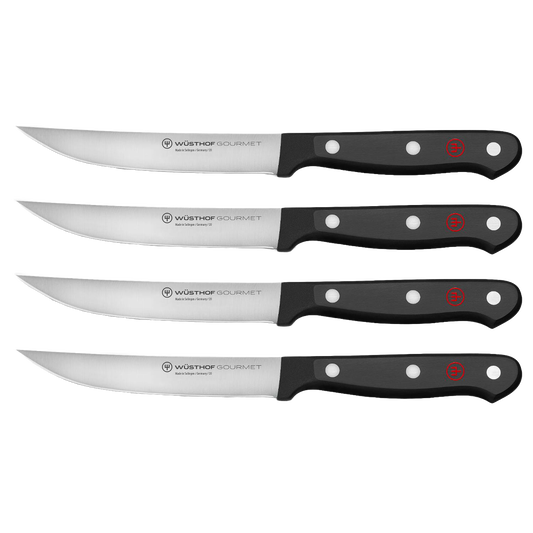 Wusthof Steak Knife Set with Black Handles