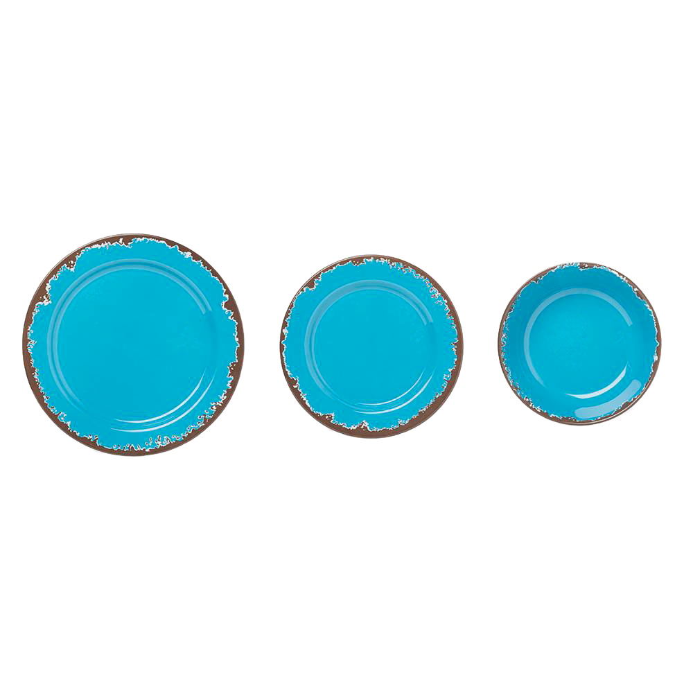 Rustic Melamine Dinnerware - Set of 12