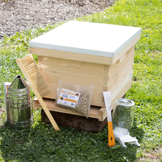 8-Frame Beehive Kit with Tools - Complete Starter Set