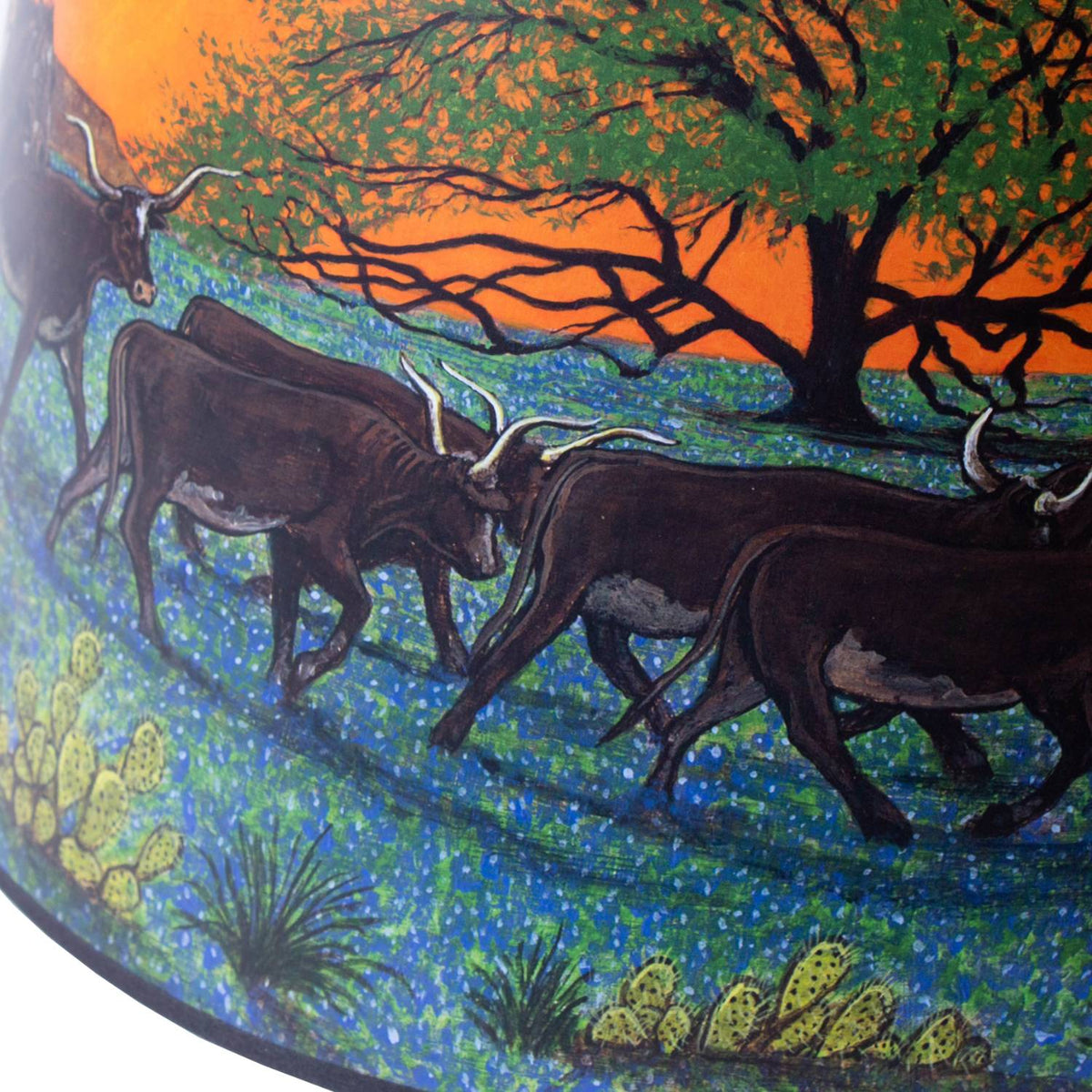 Aladdin Ride into Sunset Parchment Oil Lamp Shade