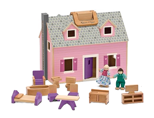 Fold and Go Wooden Dollhouse