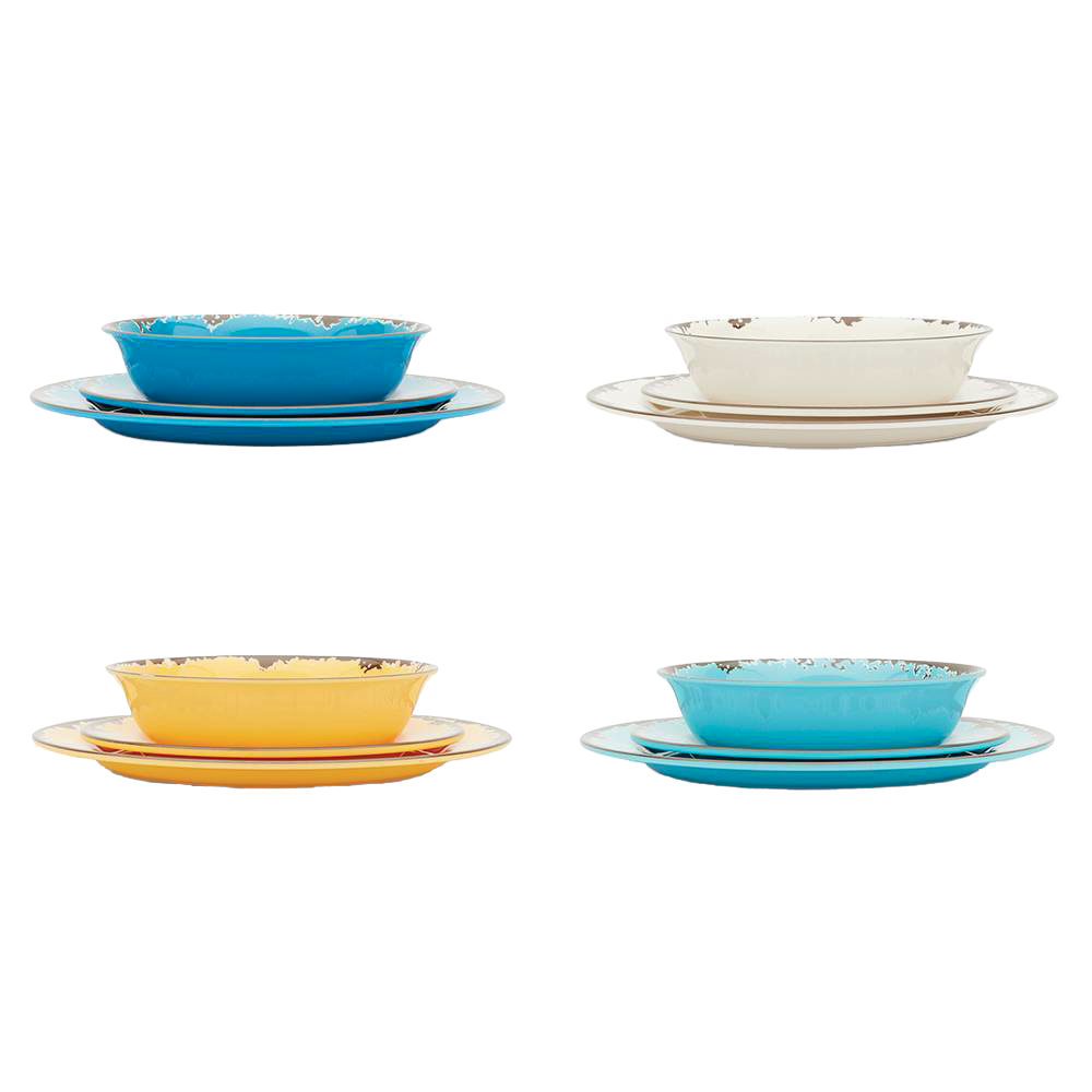 Rustic Melamine Dinnerware - Set of 12