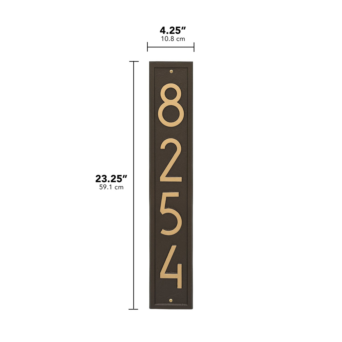 Whitehall Vertical Custom Wall Plaque - Aged Bronze