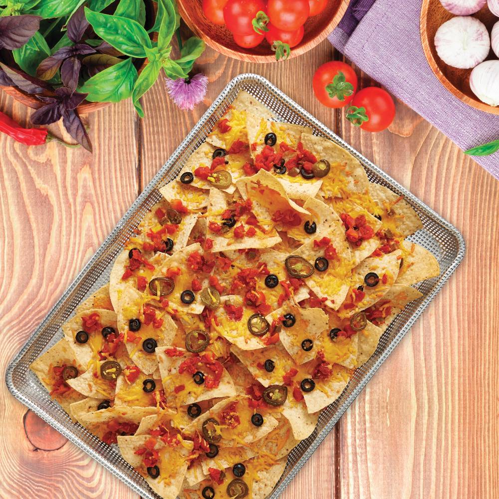Half Size Perforated Non-Stick Crisp Pan