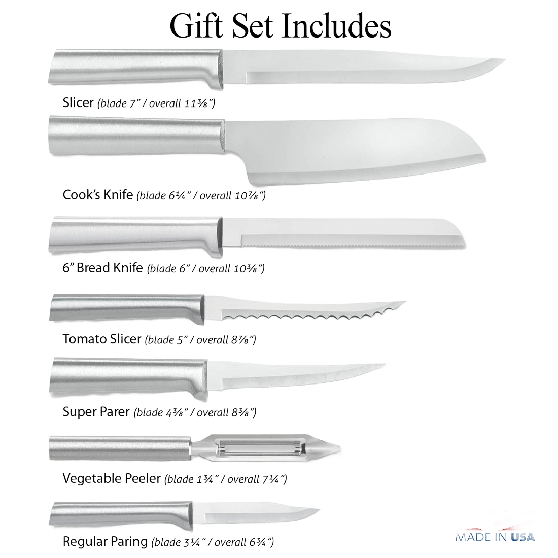 Rada Knives Starter Gift Set - 7 pc