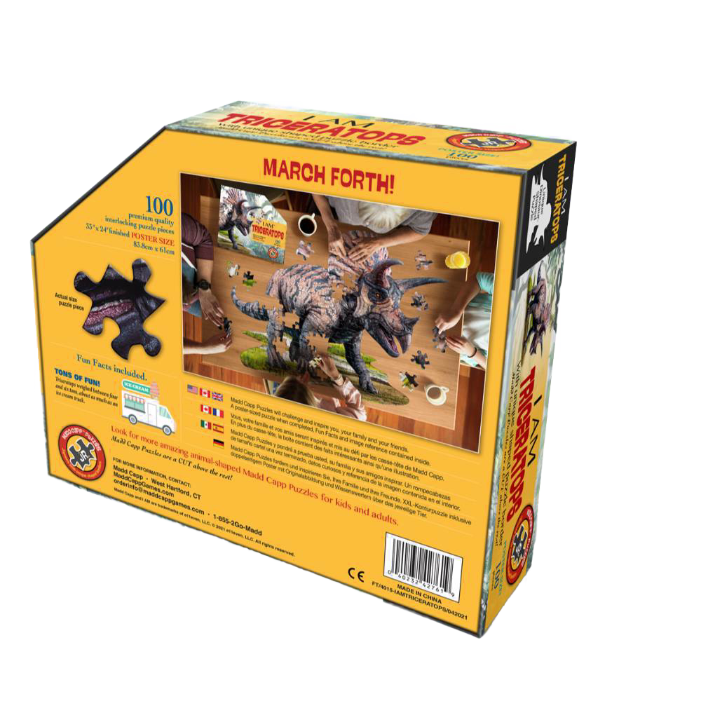 Shaped Jigsaw Puzzle - Triceratops - 100pcs
