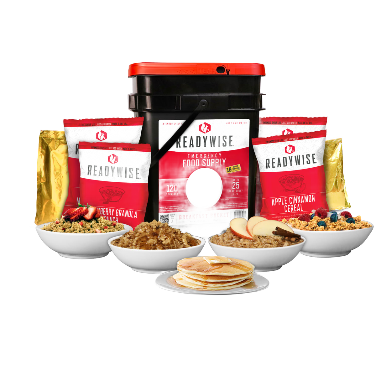 ReadyWise Breakfast Emergency Food Bucket (120)