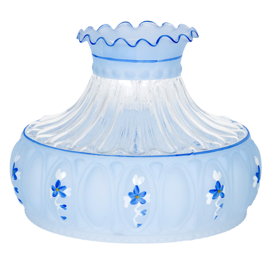 Aladdin Blue Meadow Glass Oil Lamp Shade